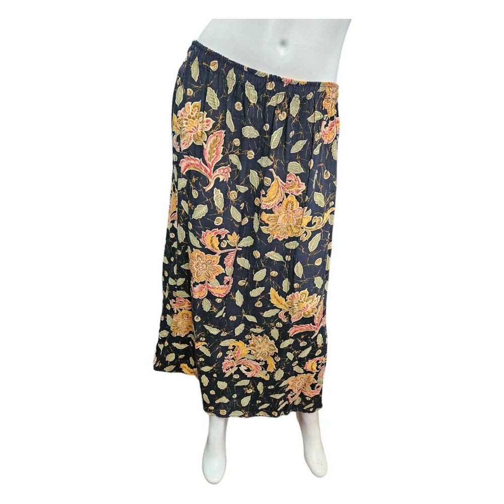 My Pieces Vintage 80's Floral Maxi Skirt Size 2X
